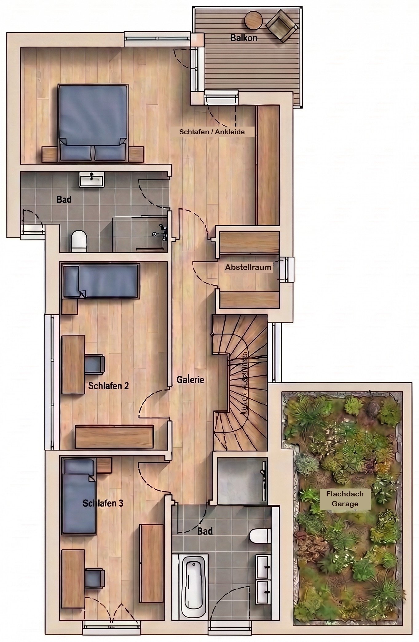 Grundriss Obergeschoss Haus 46b
