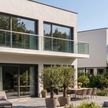 Glasgeländer Balkon Haus 46c